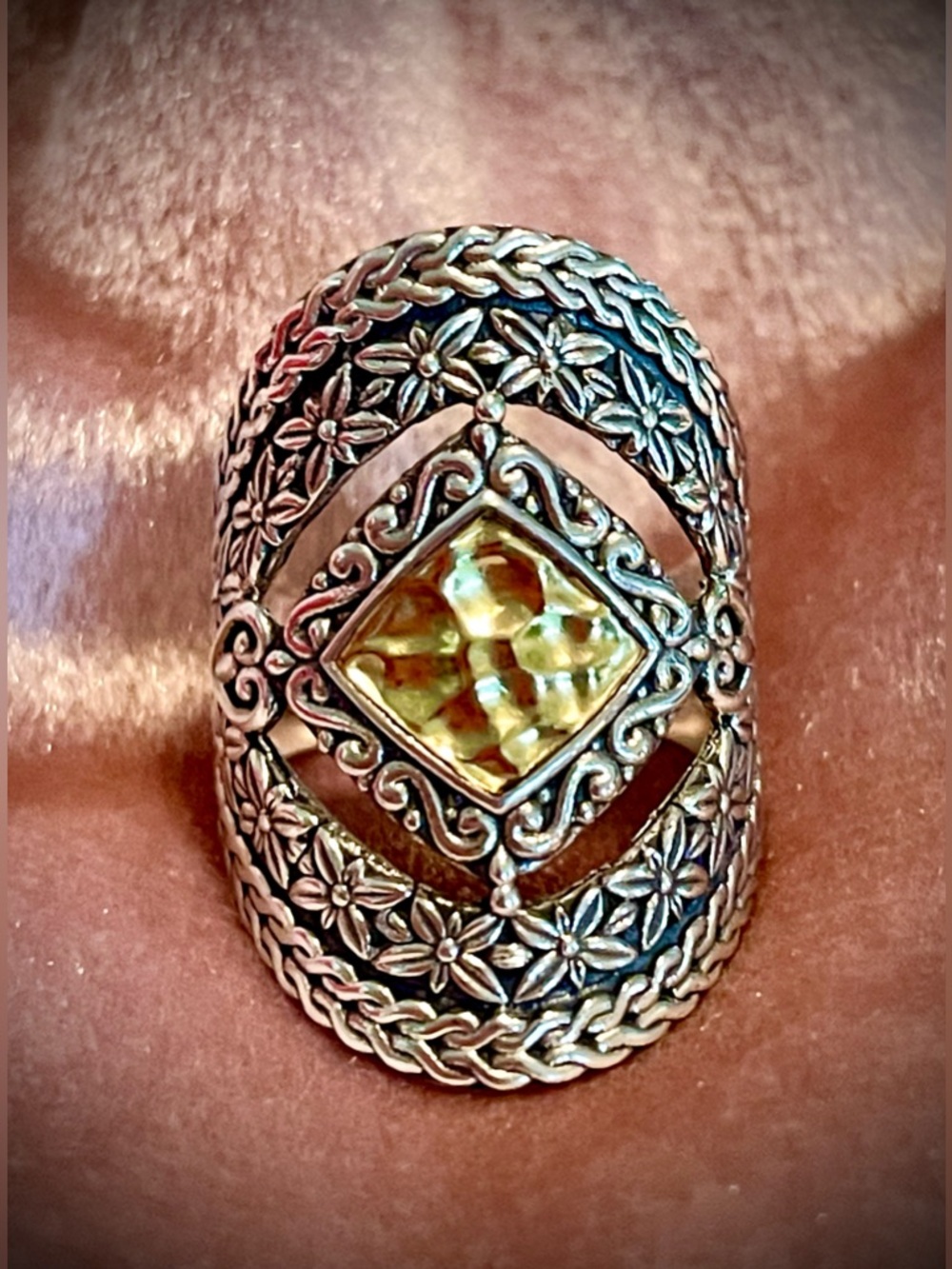 18k Gold/Silver Bali Ring
